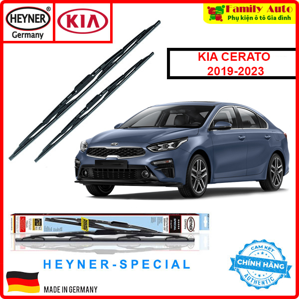 Gạt mưa xe ô tô KIA CERATO 2019-2023 CHÍNH HÃNG Heyner Germany Special Xương Cứng Size 40cm / 65cm Combo đầy đủ cho xe