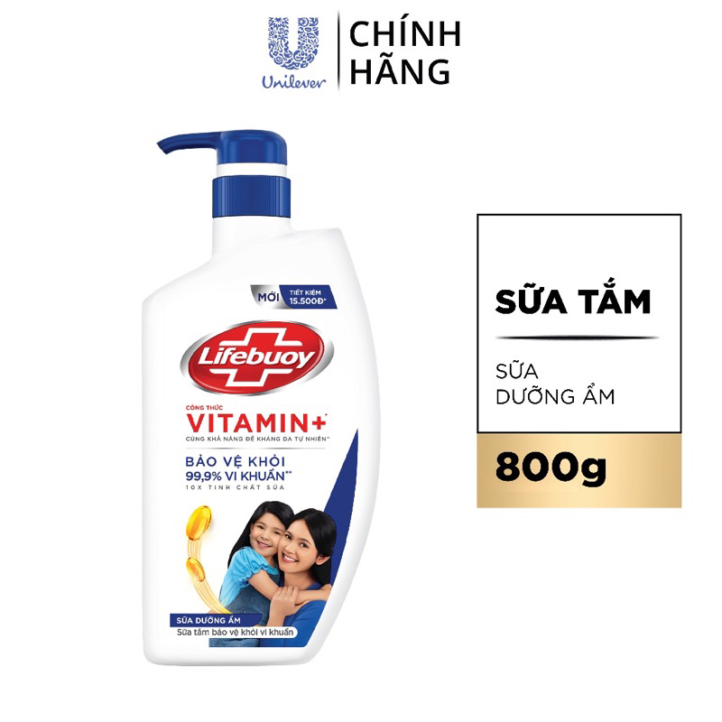 Sữa tắm Lifebuoy diệt khuẩn Chăm sóc da 800g