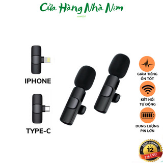 Mic thu âm không dây cài áo lọc tiếng ồn model K9