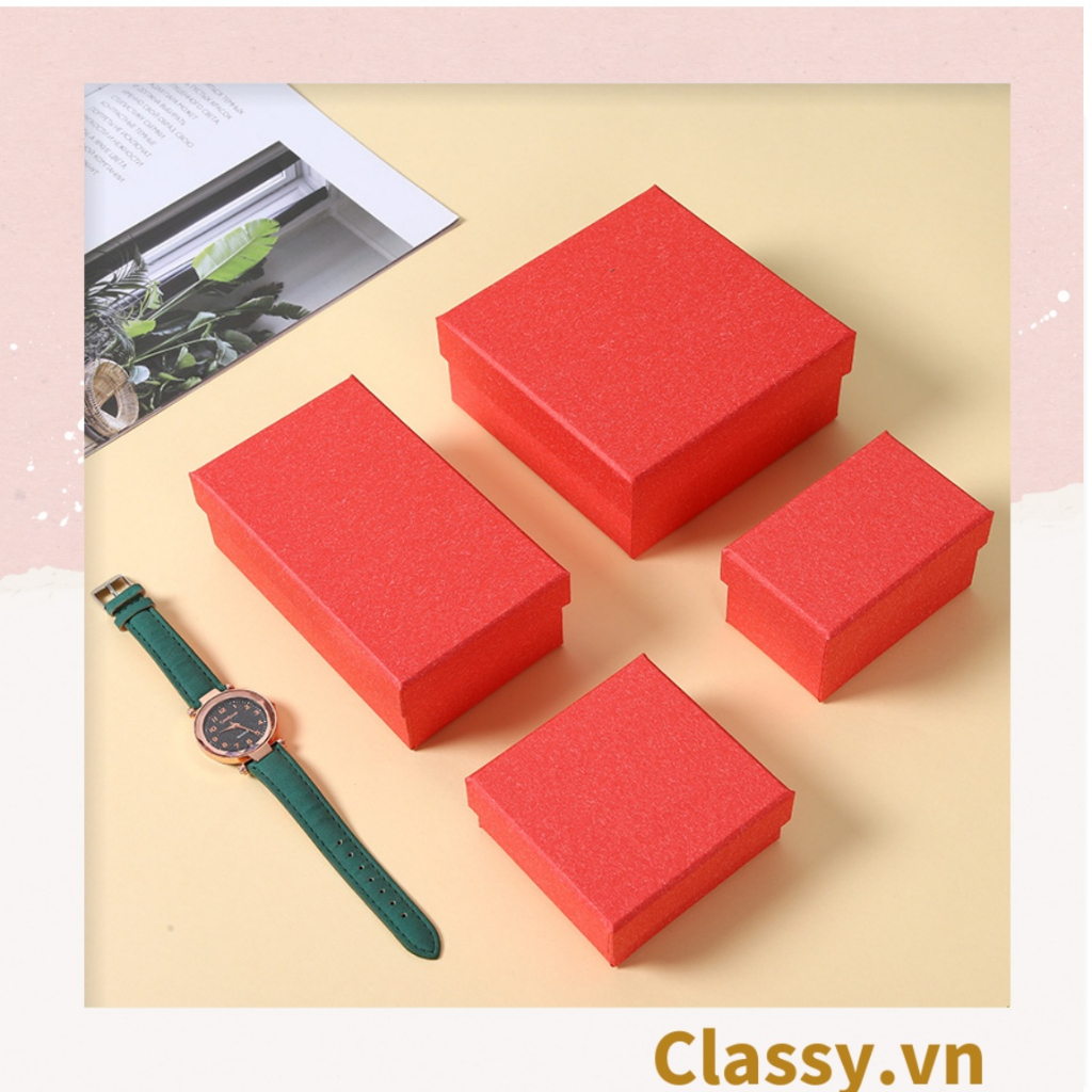 XẢ KHO - Hộp đựng quà tặng đựng trang sức Classy trơn màu, đựng son môi, nước hoa, sô cô la, trang sức Q499