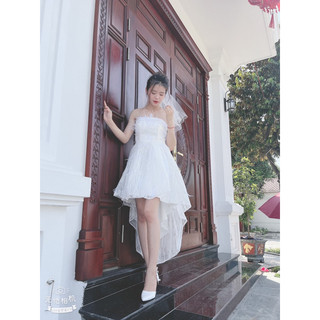 ĐẦM CUP ĐUÔI TÔM ĐÍNH LÔNG CAO CẤP ( ảnh thật )