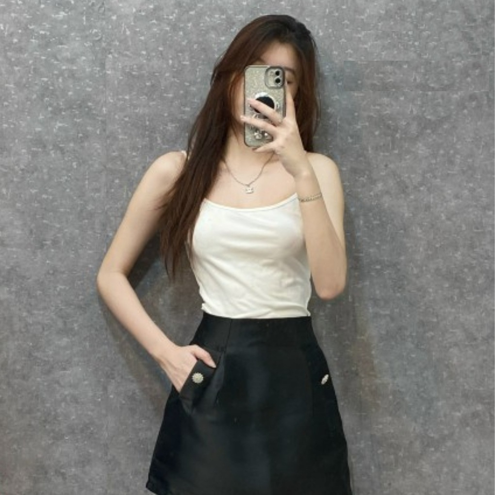 Áo croptop hai dây dáng ôm body, áo hai dây kiểu ôm body 192