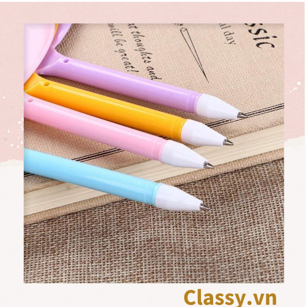 Bút đính kèm quạt mini Classy cầm tay họa tiết con mèo nhiều màu PK1135