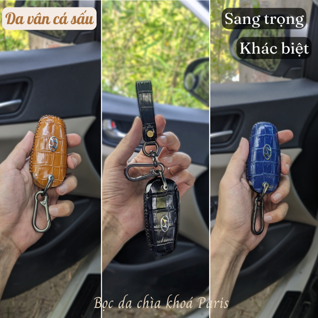 Bọc chìa khoá Hyundai Santafe 2021-2023 Tucson 2022-2023,ốp chìa khoá ô tô santafe tucson sang trọng