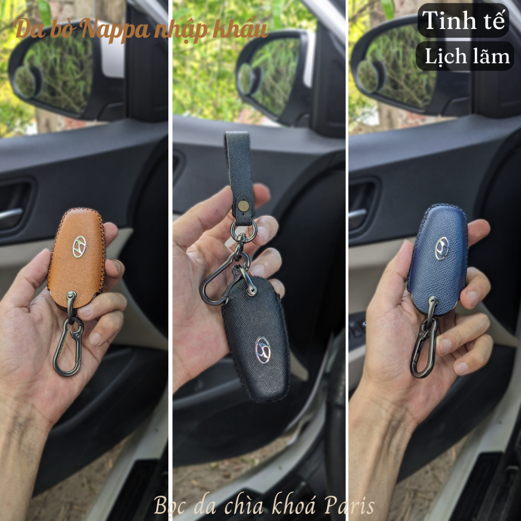 Bọc chìa khoá Hyundai Santafe 2021-2023 Tucson 2022-2023,ốp chìa khoá ô tô santafe tucson sang trọng