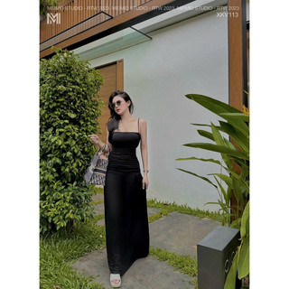 Đầm maxi thun dúm
