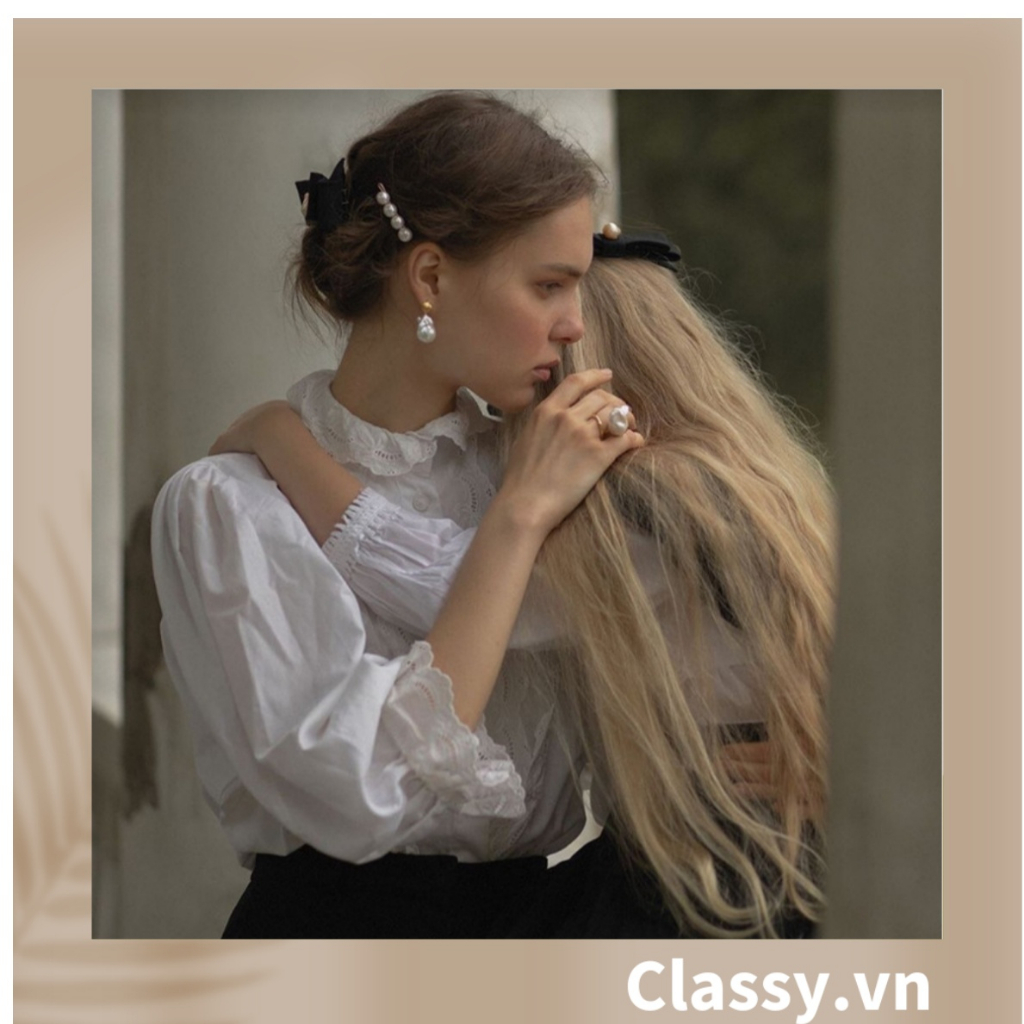 Kẹp Tóc nhiều họa tiết gắn nhiều họa tiết và hạt sang trọng &amp; thanh lịch dành cho phái nữ Classy (PK546)