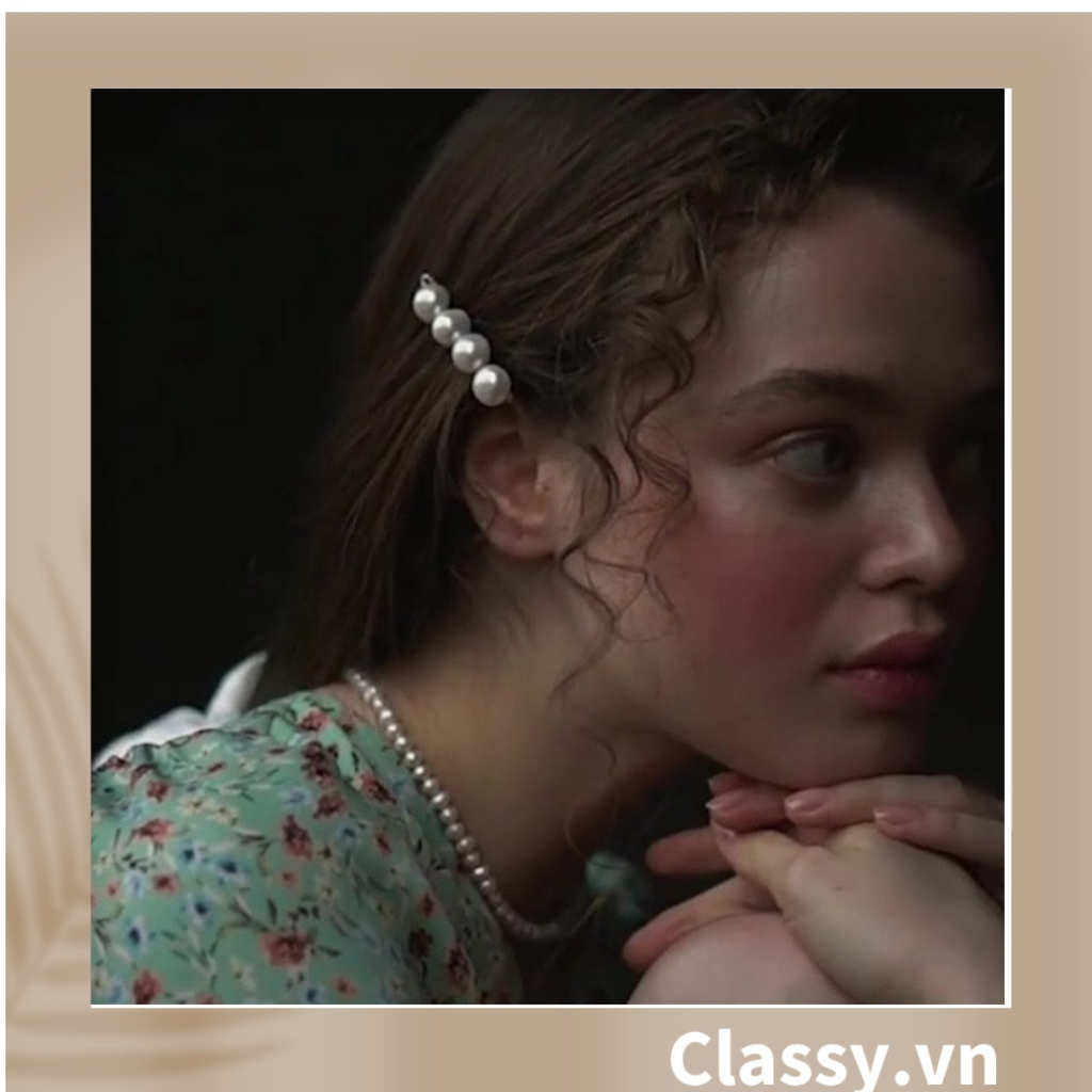 Kẹp Tóc nhiều họa tiết gắn nhiều họa tiết và hạt sang trọng &amp; thanh lịch dành cho phái nữ Classy (PK546)