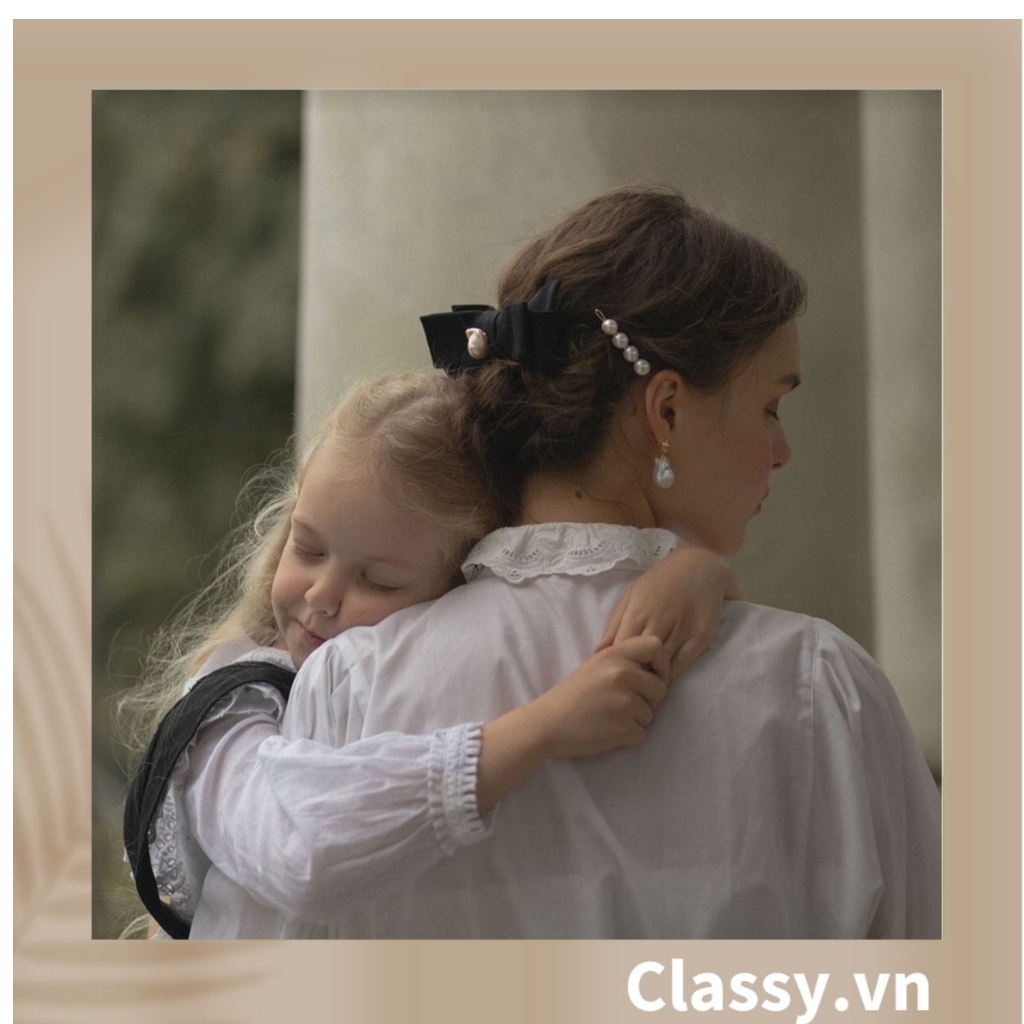 Kẹp Tóc nhiều họa tiết gắn nhiều họa tiết và hạt sang trọng &amp; thanh lịch dành cho phái nữ Classy (PK546)