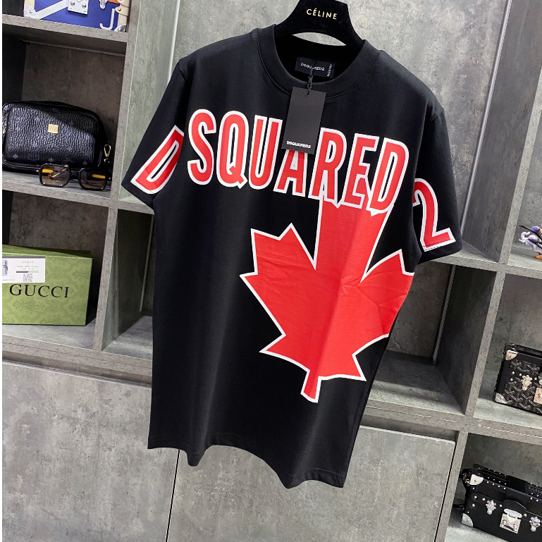 Áo phông Nam Nữ DSQ2 T-shirt Hình Lá Phong Đỏ, Áo Thun Nam Nữ Unisex Form Rộng Siêu Hot 2023