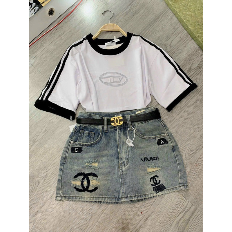 Chân váy kèm đai