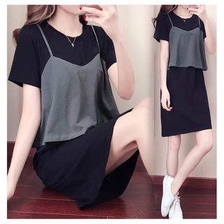 Váy thun suông NoBrand cotton sporty dress