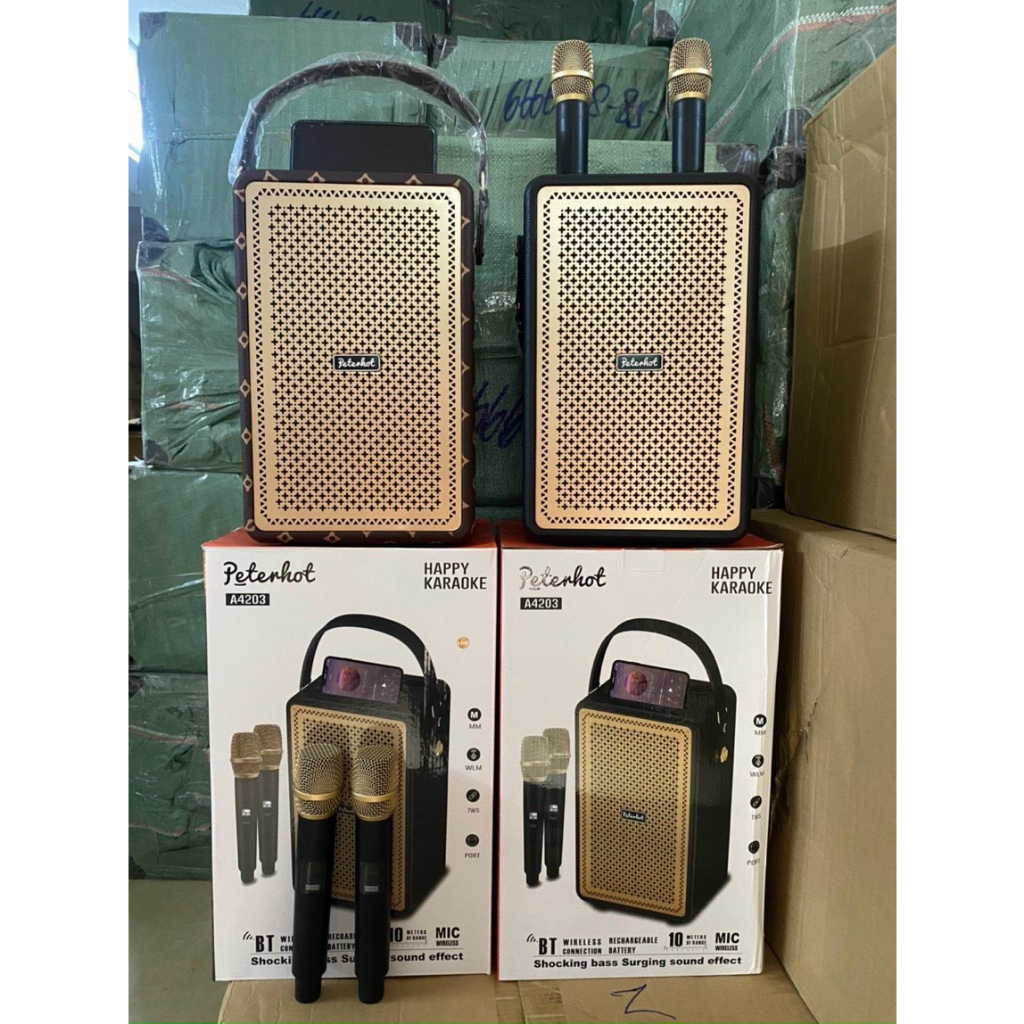 Loa Bluetooth karaoke 4203 Bass mạnh treble rời âm thanh đỉnh cao BH 12 tháng hàng chính hãng