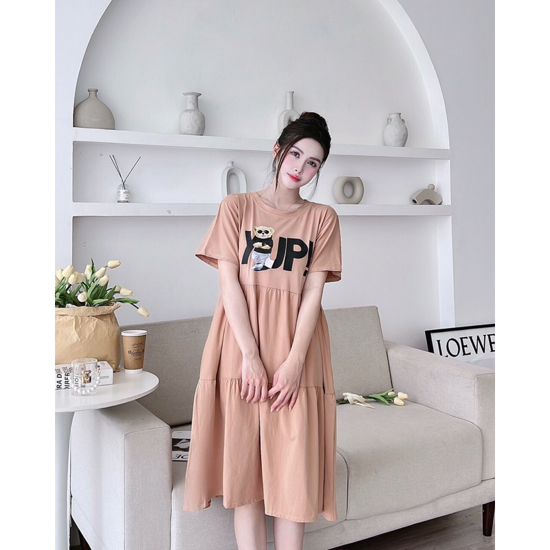 Váy bầu,đầm bầu bigsize chất cotton
