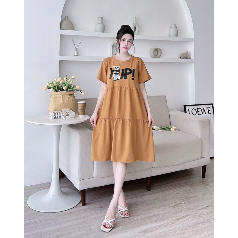 Váy bầu,đầm bầu bigsize chất cotton