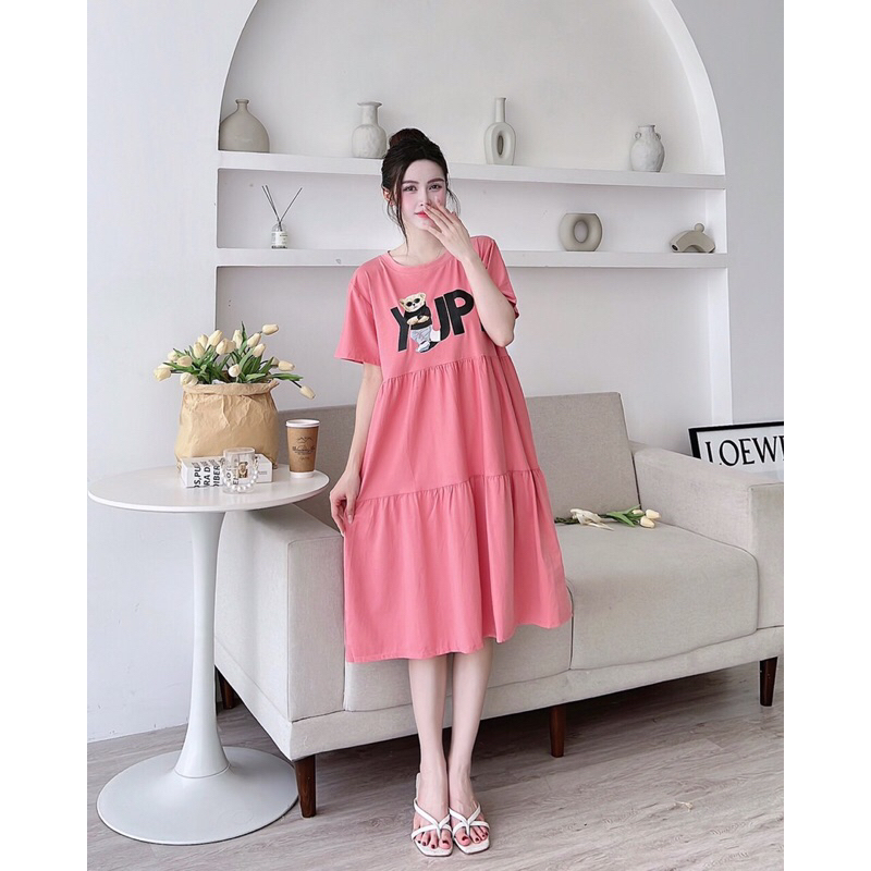 Váy bầu,đầm bầu bigsize chất cotton