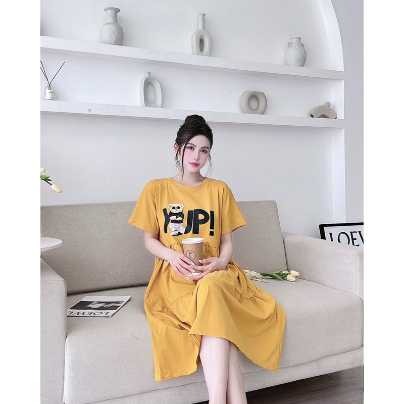 Váy bầu,đầm bầu bigsize chất cotton