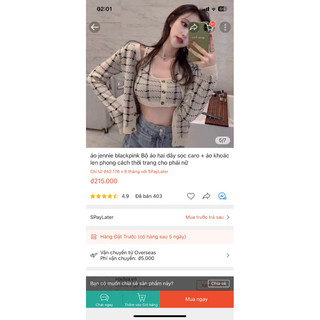 Set áo croptop Jennie (BLACKPINK)