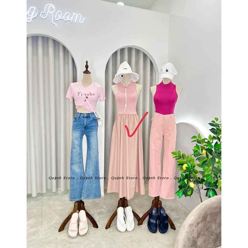 Maxi nhà  cocobebe   . hàng y mẫu màu  cam đào