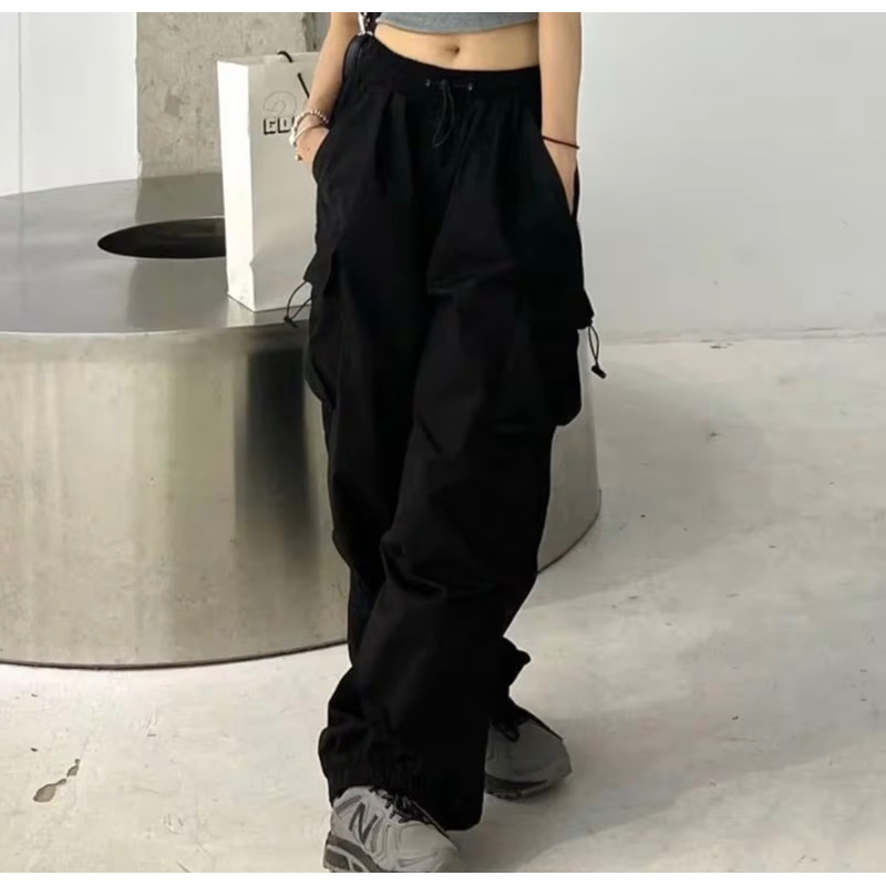 Quần túi hộp chất dù Hàn Quốc