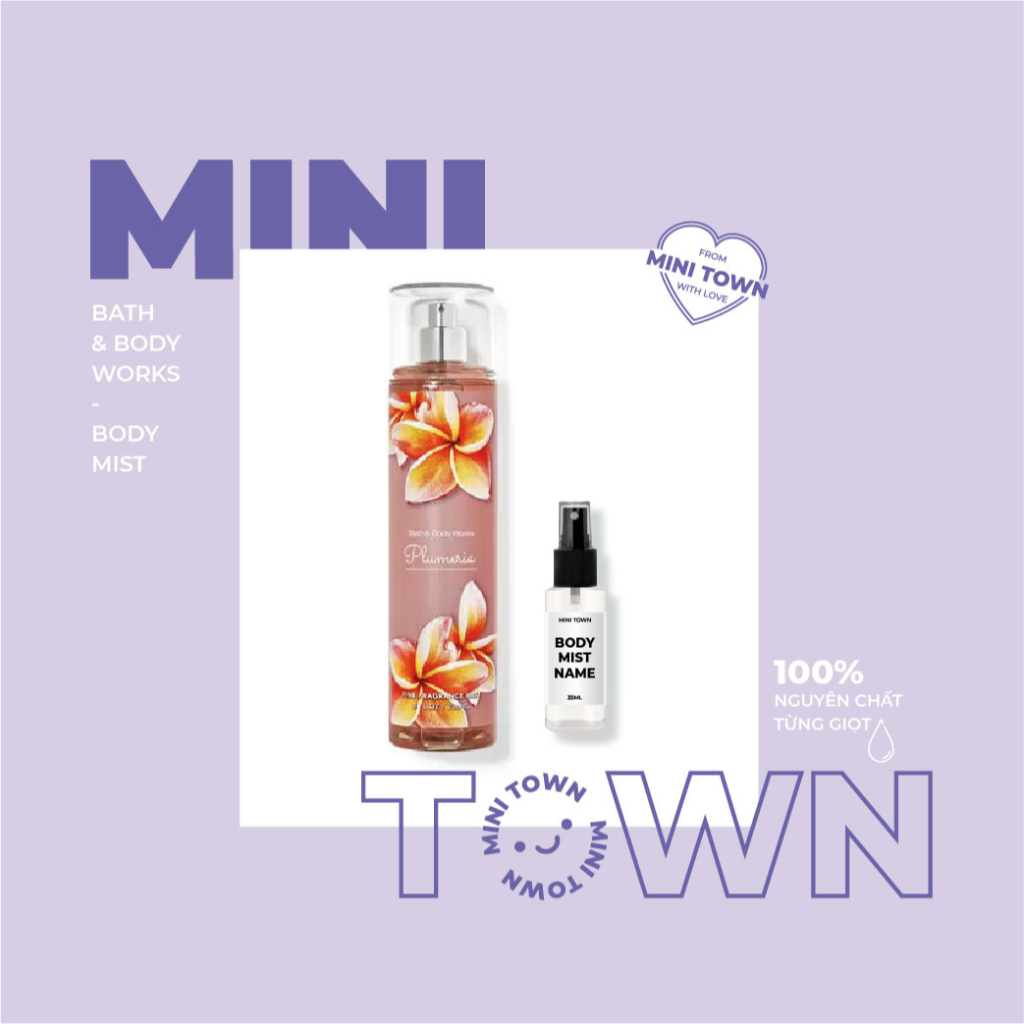 PLUMERIA - Xịt Thơm Lưu Hương Toàn Thân Bath & Body Works Fine Fragrance Mist