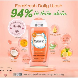 Ddvs femfresh daily wash dịu nhẹ hằng ngày màu cam
