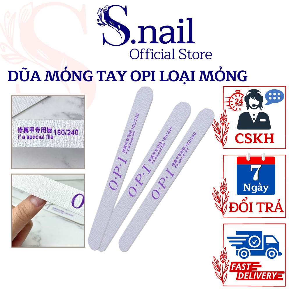 Dũa mỏng Opi, dũa móng bột Opi Snail loại mỏng chuyên dụng cho dân làm nail