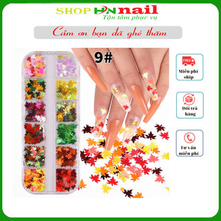 Sét lá phong chăm sóc trang trí móng làm đẹp nail shop hnnail