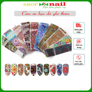 Sét phoi thổ cẩm trang trí móng làm đẹp nail  shop hnnail