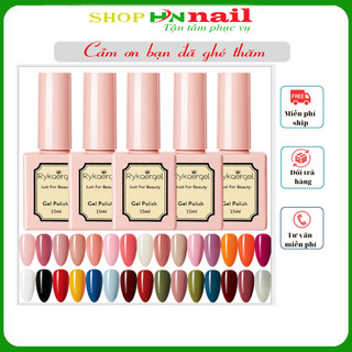 [Hơ đèn + top gel] Sơn gel rykaergel chai 15ml chăm sóc trang trí móng làm đẹp nail shop hnnail