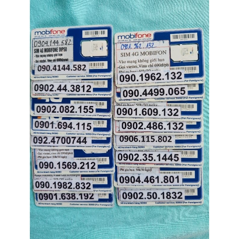 SIM MOBIFONE PHONG THỦY 090 DỄ NHỚ 299