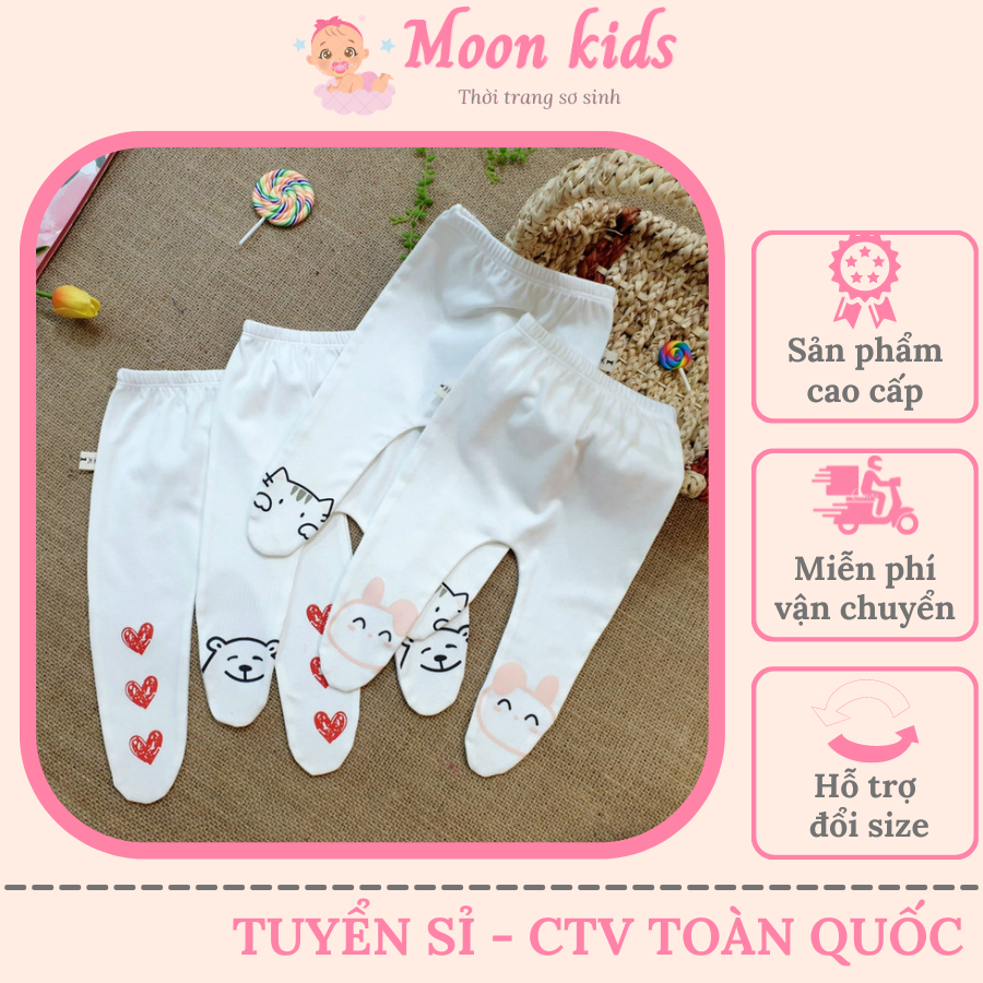 Quần Tất Cho Bé Sơ Sinh Chất Mềm Co Giãn Tốt, Quần Tất Bé Gái Thiết Kế Dễ Thương, Quần Tất Sơ Sinh