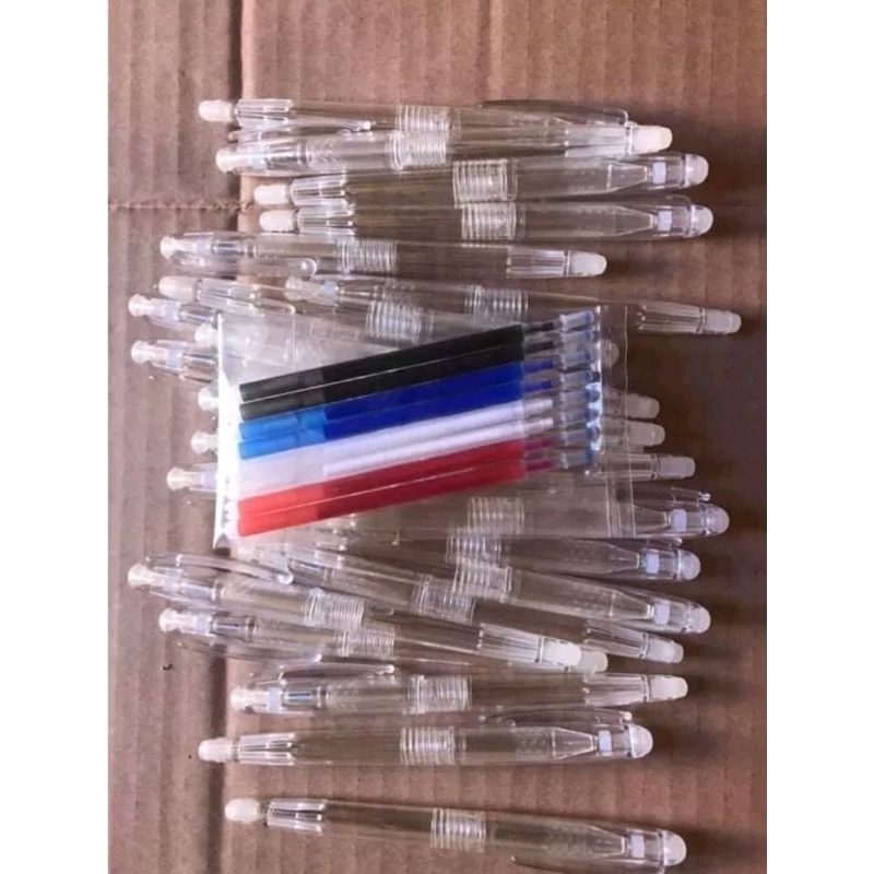 Vỏ và ruột/ ngòi bút vẽ ủi nhiệt giặt nước bay màu MMC-420-RF có 4 màu trắng đen đỏ xanh
