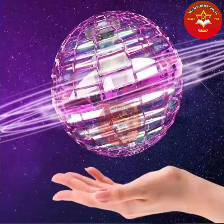 Bóng phát sáng, bóng ma thuật, quả cầu ma thuật bay phát sáng lơ lửng có đèn nhấp nháy nhiều màu sắc