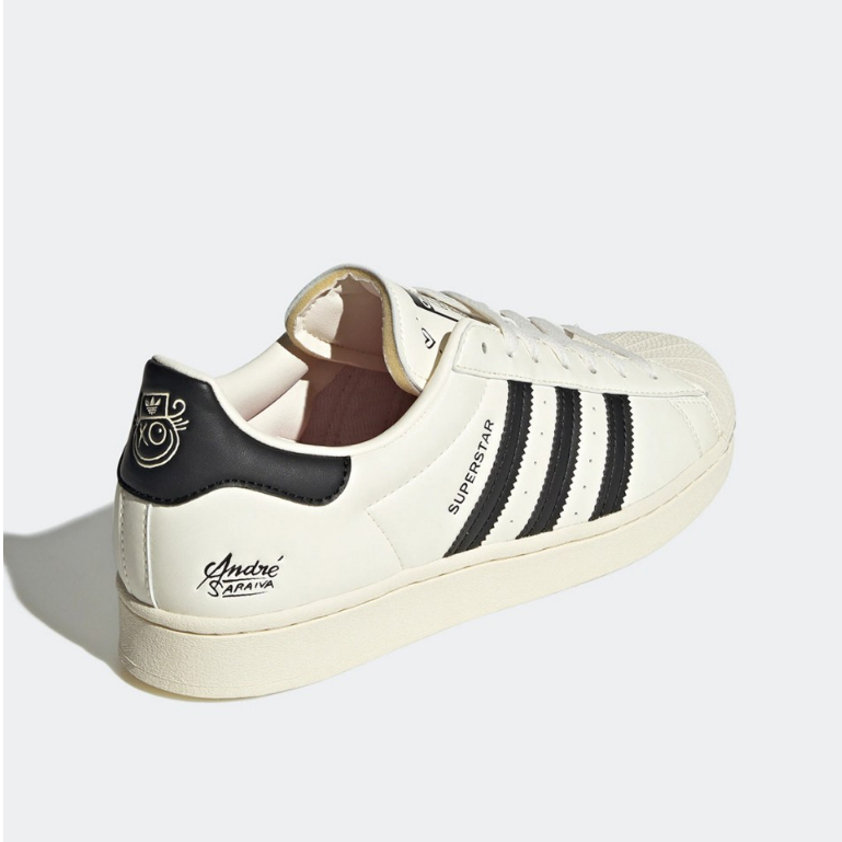 Giày Adidas Superstar André Saraiva Chalk White Black - Giày thể thao Adidas Sò Đen Trắng Bản Classic Cực Xinh Full Box