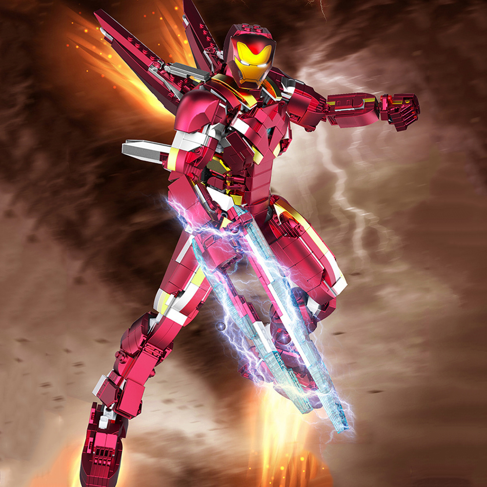 Đồ Chơi Lắp Ráp Xếp Hình Mô Hình ROBOT iRon Man Mark 50 L Tỉ Lệ 1:8 Trong Avengers 6013 Với 1300+ Mảnh Ghép