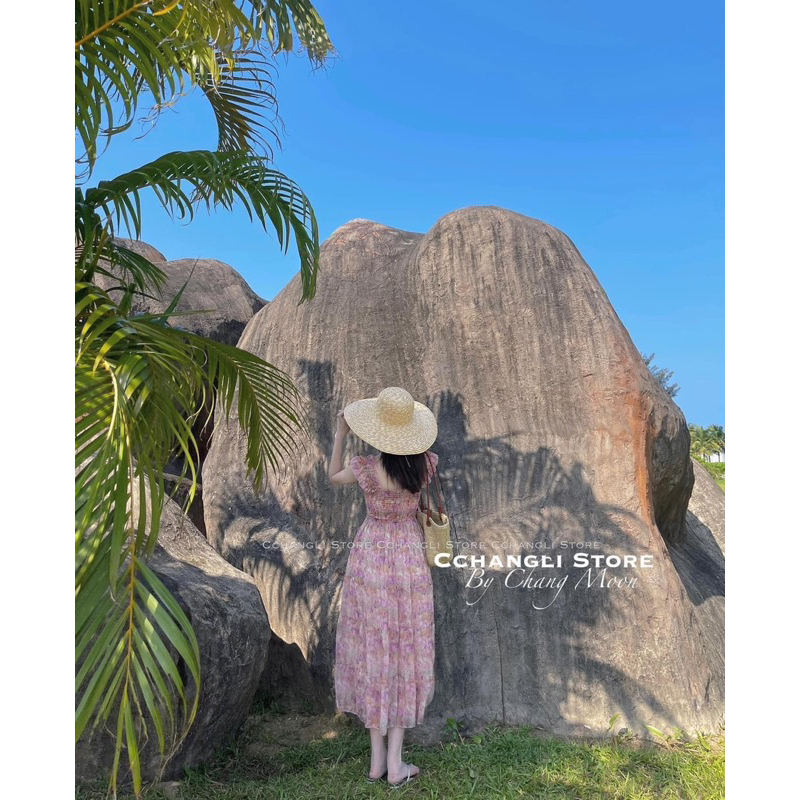 VÁY HOA TƠ CHẠY CHUN TAY BÈO