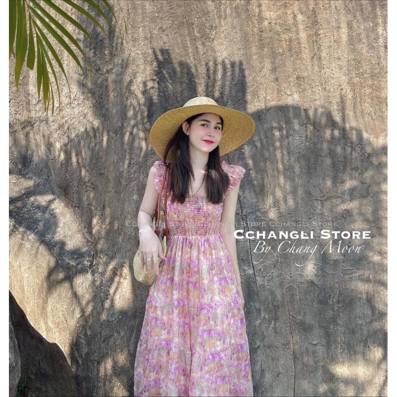 VÁY HOA TƠ CHẠY CHUN TAY BÈO