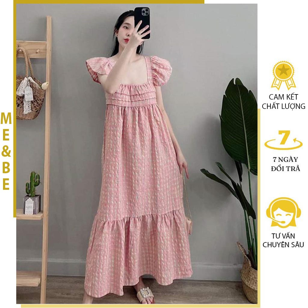 ĐẦM VÁY BẦU CÔNG SỞ MÙA HÈ TAY CÁNH TIÊN DÁNG SUÔNG DÀI ĐẸP - ĐẦM BẦU MAXI ĐI BIỂN MẶC TRƯỚC VÀ SAU SINH FREESIZE