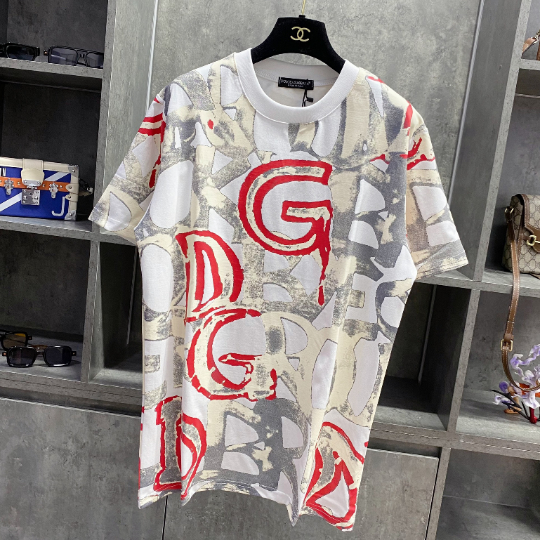 Áo Thun DG Chữ Đỏ ❤ Áo Phông Cotton Dày Dặn Dáng Rộng Nam Nữ NVA455