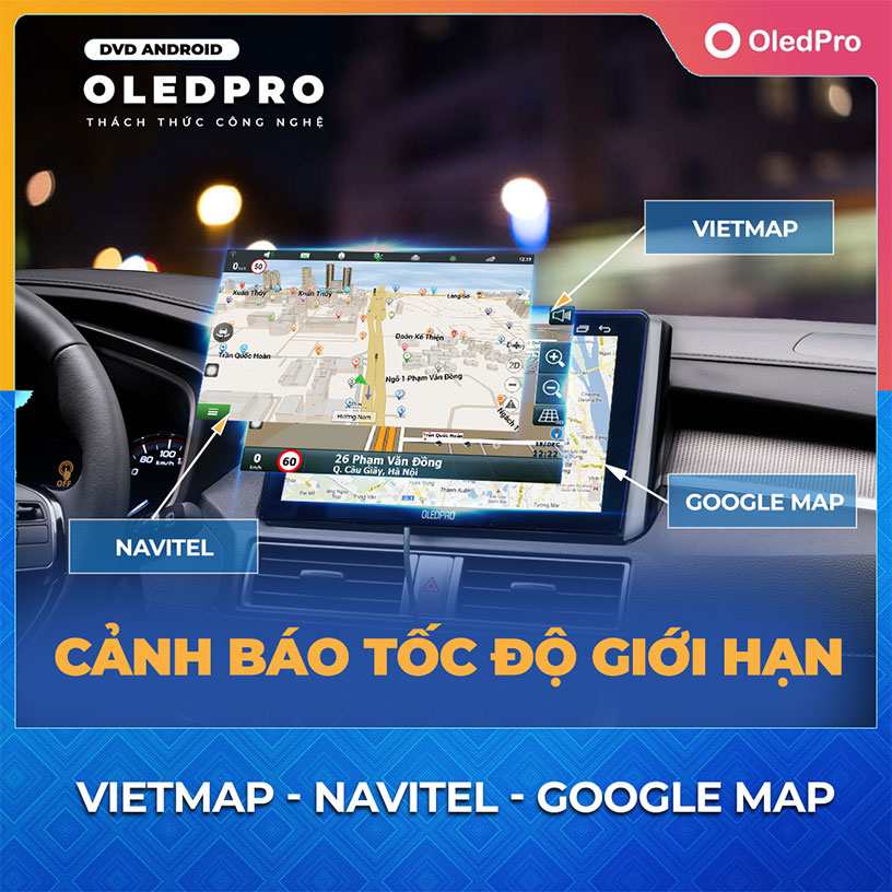 Màn hình Android OLED PRO A5 new Tặng Vietmaps2⚡️lắp sim 4G Ram2gb/32gb Chip 8x màn hình Qled