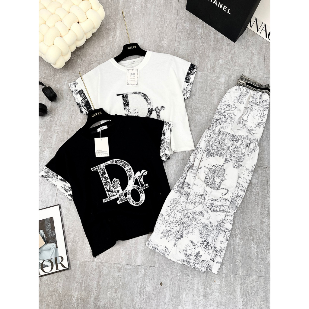SET D.O THÊU KÈM CHÂN VÁY LOANG TRẮNG 2 MÀU
