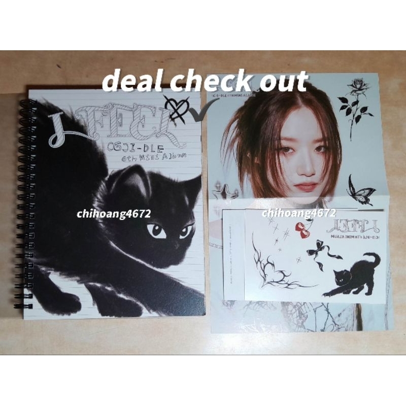 Bộ ảnh gidle album i feel photobook jewel case poca i-dle photocard id pola yuqi miyeon shuhua soyeon minnie