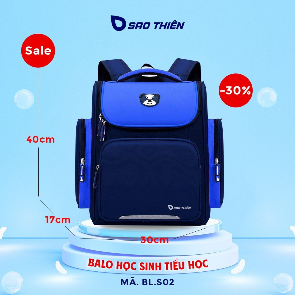 Balo Học Sinh S02 Sao Thiên chống nước, phản quang, chống bám bẩn