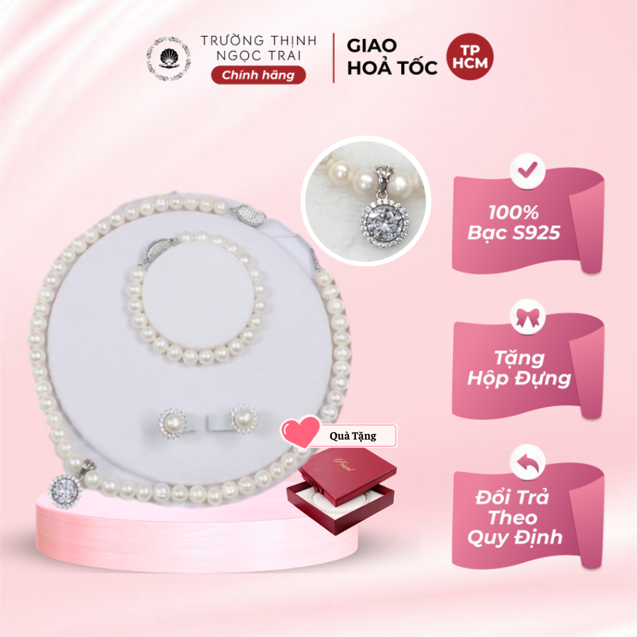 Bộ trang sức 7 ly mix mặt đá