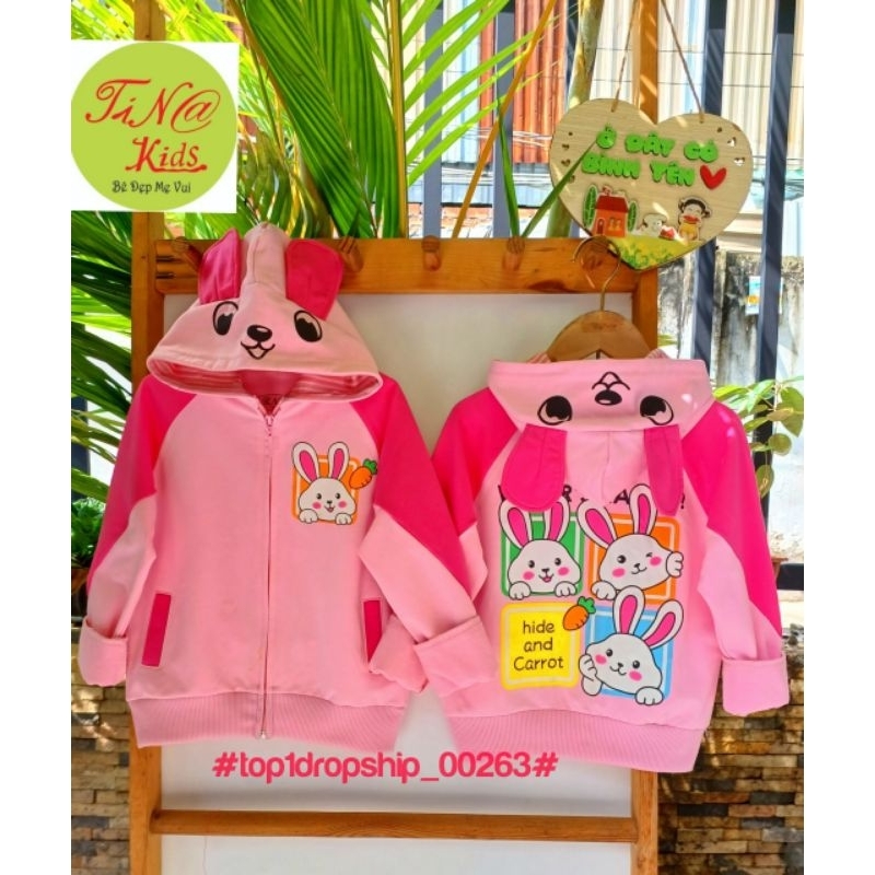 > Áo khoác, bé gái in hình thú cho bé yêu, top1dropship_00263_1524_s4