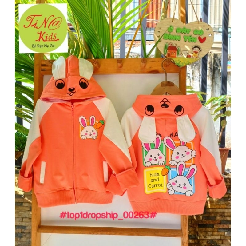 > Áo khoác, bé gái in hình thú cho bé yêu, top1dropship_00263_1524_s4