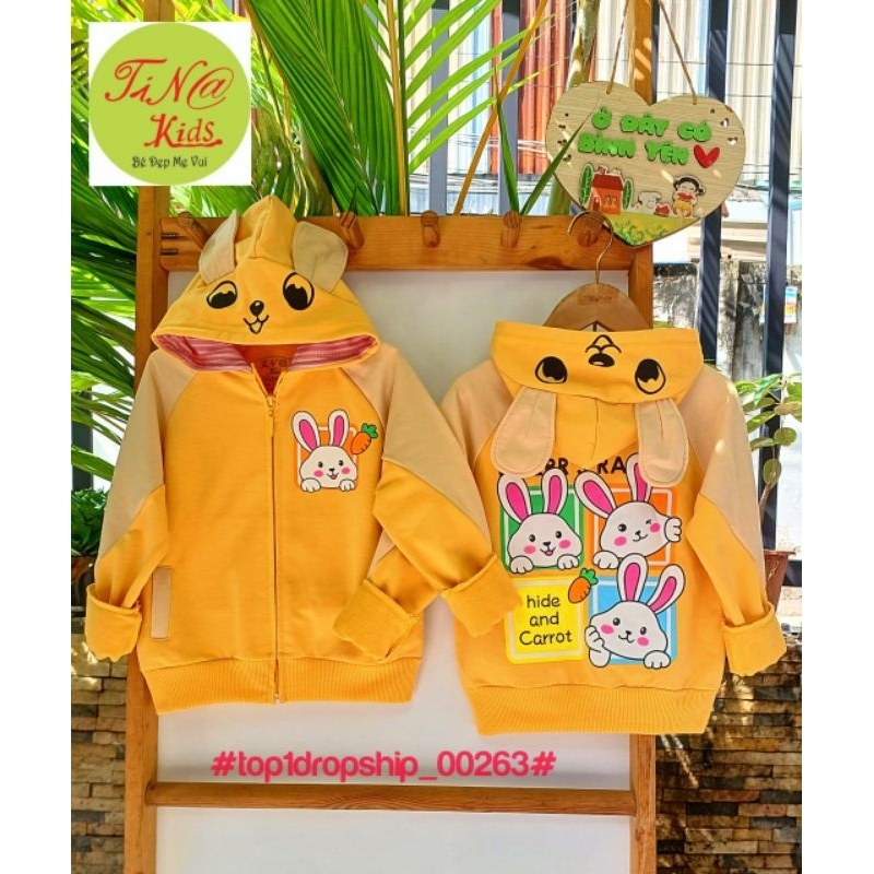 > Áo khoác, bé gái in hình thú cho bé yêu, top1dropship_00263_1524_s4