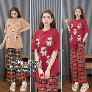 Đồ Bộ Nữ Mặc Nhà Anquachi Thể Thao Đẹp Thun Cotton Nữ Mặc Ngủ Ở Nhà Dễ Thương Quần Đùi Cute S158