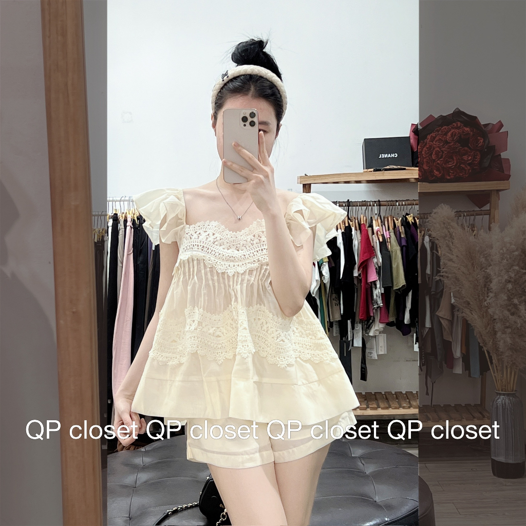 Set tơ cánh tiên ren sóng L1
